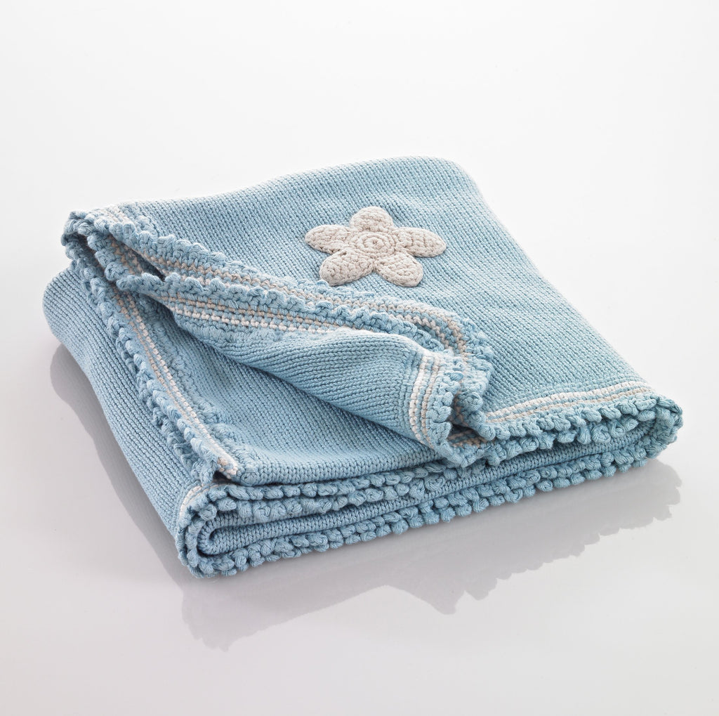 Organic Cotton Baby Decke - Blau