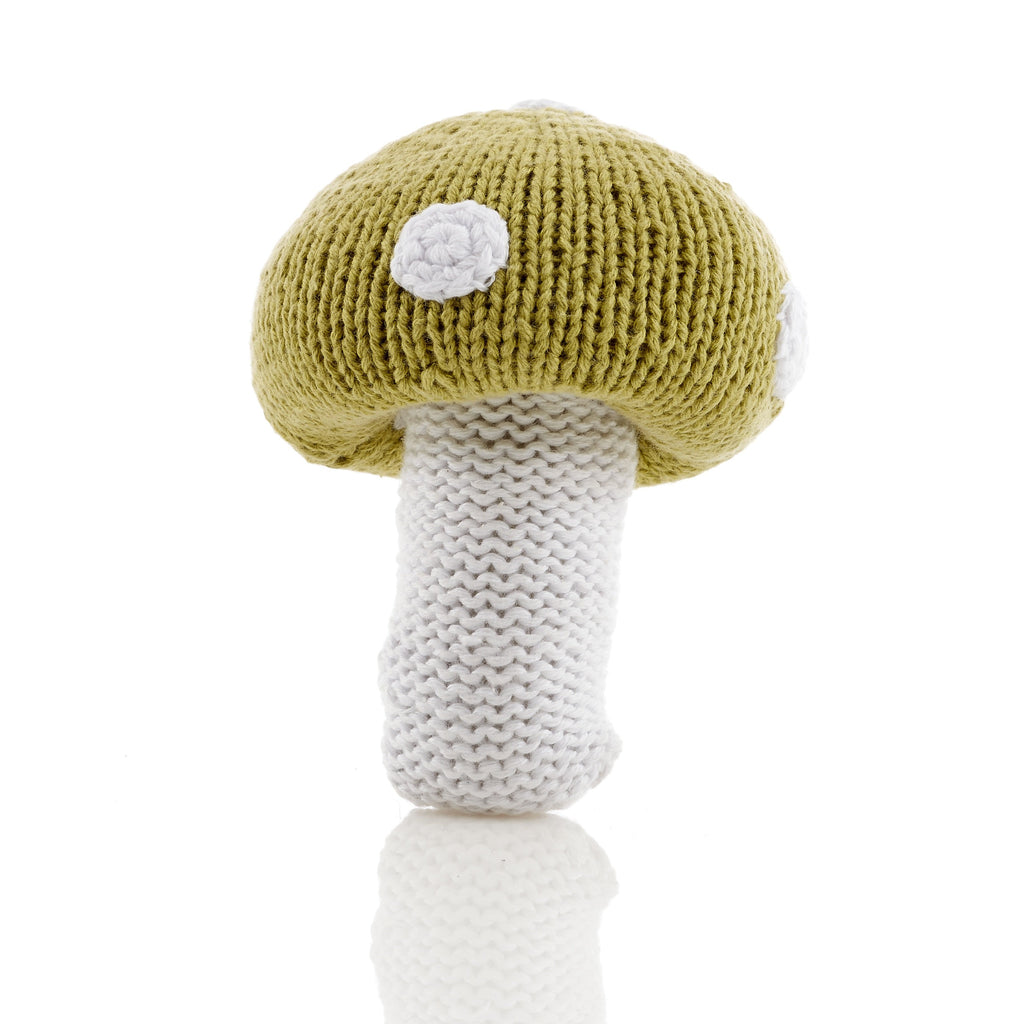 Green toadstool / rattle