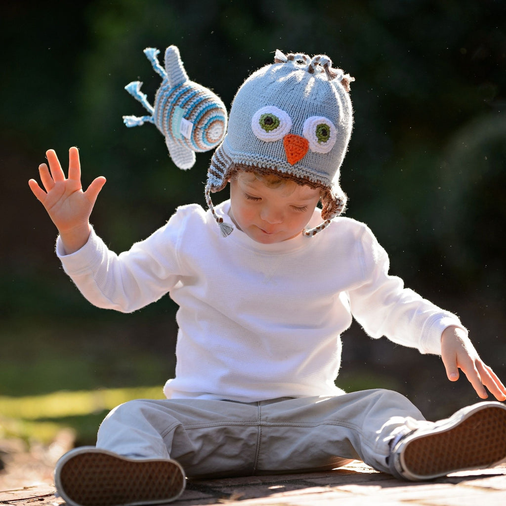 Gift Set 5: Owl Hat, Owl Rattle