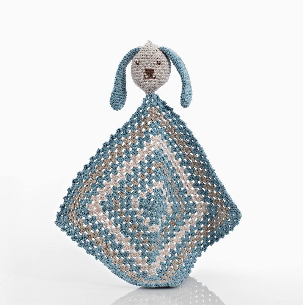 Organic Cotton Bunny Cuddly Cloth - delicate light blue