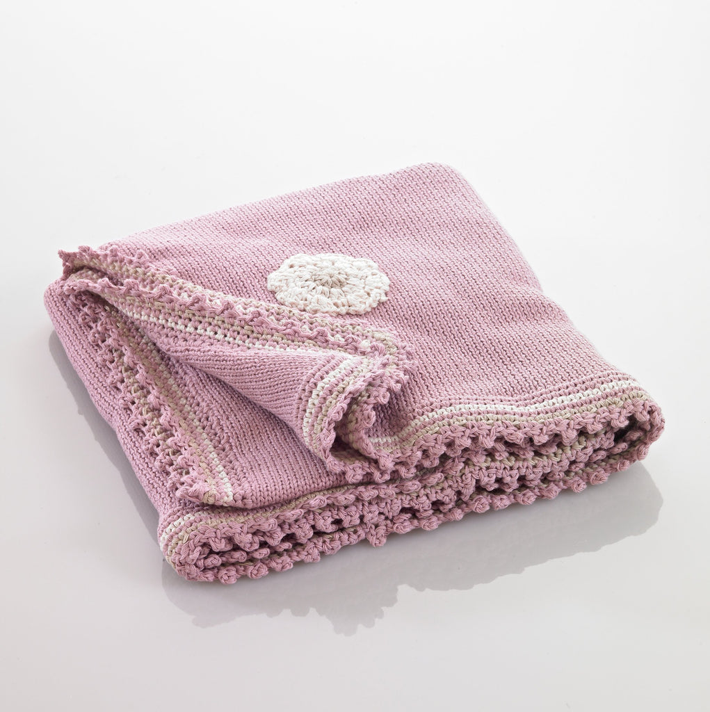 Organic Cotton Baby Decke - Altrosa